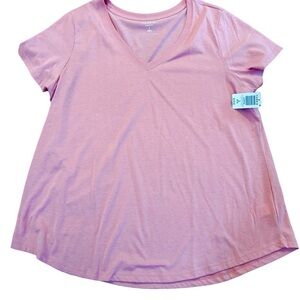 Torrid Signature Jersey V-Neck Tee 2X Blush Rose Classic Fit NWT Plus Size